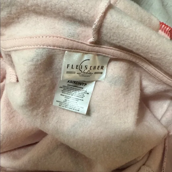 Betty Boop Fleischer Pink Zip Hoodie with Cartoon and Cherry Print front pockets - Picture 8 of 8